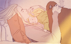 haesolphy:  Thranduil and baby Legolas. gif trace.