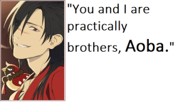 myfujoshistuff:“You and I are practically brothers, Aoba” -Koujaku from the DMMd anime dub. WHAT WERE THEY EVEN THINKING WITH THIS DUB? this had to be made. forgive me