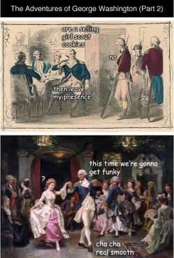 tastefullyoffensive:  The Adventures of George Washington (Part 2) by LadyHistory [more]Previously: Part One  Reblogged for &ldquo;asscravats&rdquo;