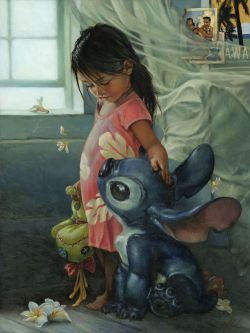 izzymar:  Disney Fine Art: “Ohana means family“ by Heather Theurer:) (Source: disneyfineart.com) 