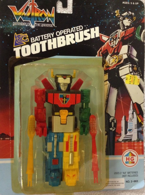 1980sactionfigures:  Voltron (Battery-operated Toothbrush) - Voltron (HG Toys)