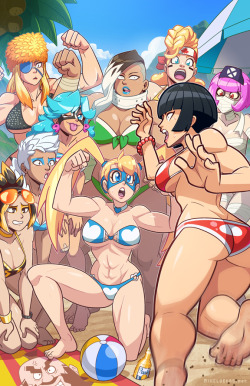 mikeluckas: R. Mika and the members of the IJWPW for @udonentertainment‘s Street Fighter &amp; Friends 2017 Swimsuit Special!  In stores today! 