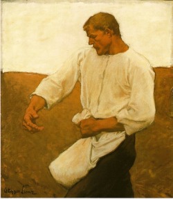 expressionism-art:  The Sower, 1908, Albin Egger-LienzSize: 111x126 cmMedium: canvas