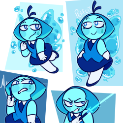 artistic-eternal: Heck, I’ve been drawing lots of SU lately?? so, here’s some Aquamarine!(Drawing her head is really hard?? HECK)