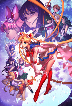 lu-cid-sky:  Pretty Guardian Sailor Moon S!  Hello! Sailor Moon has been really really important in my childhood tying together passions for art, story, girl power, and best friends. I had been holding back on doing a piece about the series, because you