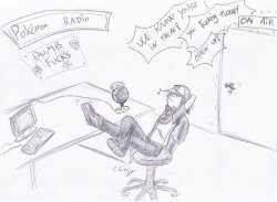 chatsy88:  A friend asked me to post this one here to, so TA-DA! My idea of how Ash trolling Team Rocket went back when he took over their radio show. Genius troll. 