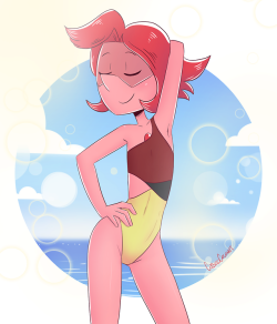Swimsuit Red Pearl, created and commissioned by @ps4rocks123!Nsfw version now on patreon, coming soon to tumblr!