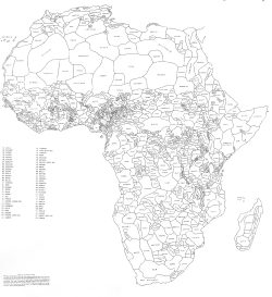mapsontheweb:  How Africa Would Look Like if its Borders Were Defined By Ethnicity and Language. By George Peter Murdock,1959 Read More 
