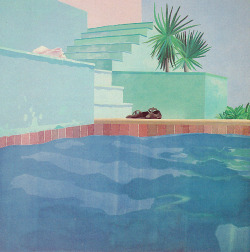 popularsizes:Pool and Steps, Le Nid Du Due, David Hockney, 1971