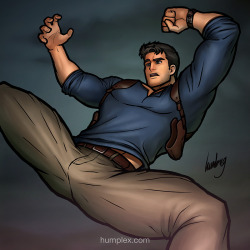 p2ndcumming:  humplex:  It’s the winner of  the Fanart Fiasco #1, Nathan Drake! Treasure hunter extraordinaire. I dunno if there are tentacle monsters in the game though, haha.  This will be in the April 2016 rewards for Patrons.  Want to support the