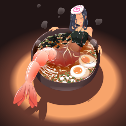 thejohnsu: feelin’ hungry  also I dont like shrimps &gt; .&lt;but she is a cutie X3