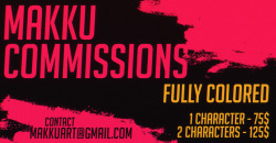 its-makku: Fully Colored Slots Open!! NOTE: These slots won’t be started until later in the month around the 15th-20th to allow time for slots to fill, and current Patreon commissions to be completed. Student loans slowly disappearing. I couldn’t