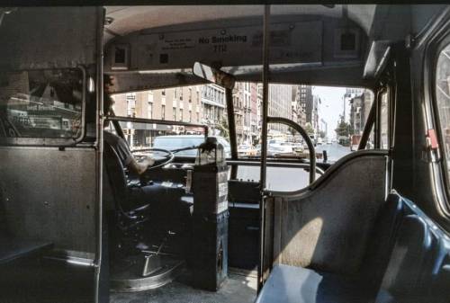 nycnostalgia:  Inside the bus on 23rd Street