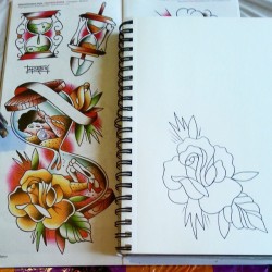 Copying a flower. Aiming for smooth and solid. No pencil. #flowers #tattooflash