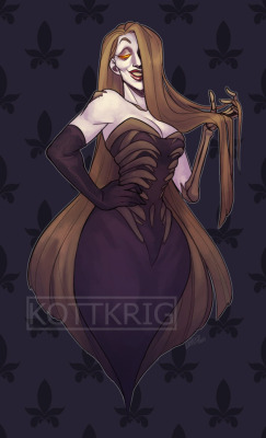 kottkrig:Sultry undead people? Why yes, I gladly deliverart trade with @figgeryboo, of her Patella Belle  ♪  