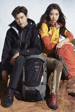 sexy4yennie:  Lee Jong Suk and Park Shin Hye - Millet S/S 2015 , cr kmagazinelovers