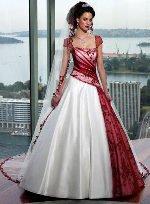 Red wedding dress vintage