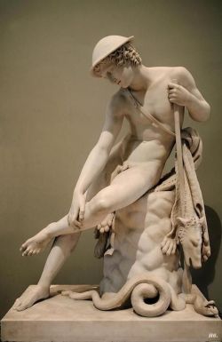 static-people:    Louis Petitot (French, 1794-1862), Young hunter wounded by a snake, exhibited at the Paris Salon 1827. Marble. Musée du Louvre, Paris.  
