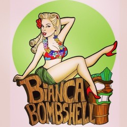 official-biancabombshell:  Tiki Time with #biancabombshell Artwork by Becca’s Bombshells #artwork #art #tiki #pinupgirl #PinUp #curvesarein #plusmodel #CURVY #curvypinup #cartoon #holiday