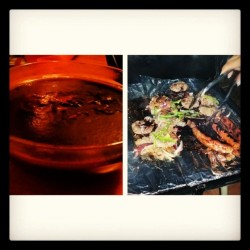 Just made @giadadelaurentiis &rsquo;s balsamic bbq sauce for our #nochedesanjuan night  barbecue! Thank you #foodnetwork binge XD