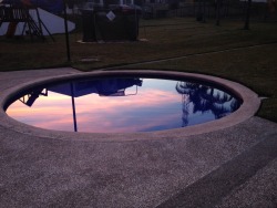 magicalpetals:You can see the sky reflected in the water #2
