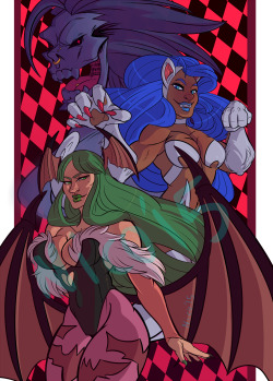 father-pucci:  Darkstalkers Print for Sac!anime.Let me rest please. 