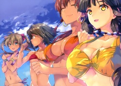 taira tsukune suisei no gargantia bikini breast hold cleavage swimsuits underboob | #329267 | yande.re