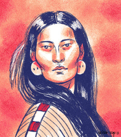 coolchicksfromhistory:  November is Native American Heritage Month Images from past posts:   Nanyehi (Nancy Ward) by Ericka Lugo /   Queen Aliquippa by Caitlin / Polly Cooper by Sushu Xia / Lozen by by 9 muses and an old mind   