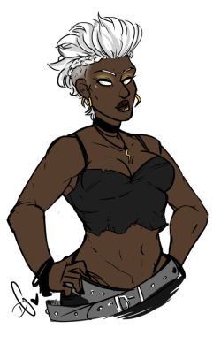 squidbiscuit:  Casual Storm~ ….don’t trust anyone who doesn’t draw muscular super ladies. 