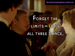&ldquo;Forget the limits&ndash; let&rsquo;s all three dance.&rdquo;
