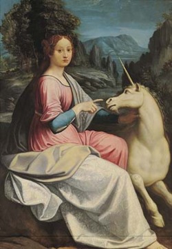 La dama e l'unicorno - Luca Longhi 1493