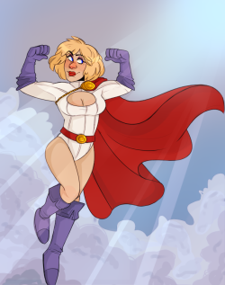 killjoy-png:  Fight like a girl! I’ve never actually read anything with Power Girl in it but she’s adorable… 