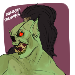asscrmp:  doodle of my orc lady. don’t ask why she’s naked. 
