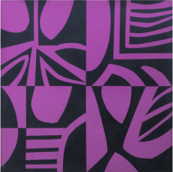 spacecamp1: Coletta Martin, Purple and Black, 1968, Acrylic on canvas