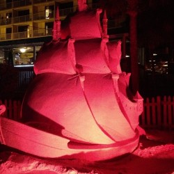 Sandcastle ship #sand #beach #beer #stpetersburg #florida