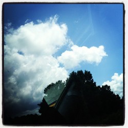 Pretty weather on my way to FL. ✌ #clouds #blue #sky #pretty #weather #fl #ga #roadtrip #car