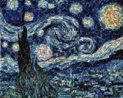 thecosmosmadeconscious:  Starry Night using Hubble images. 