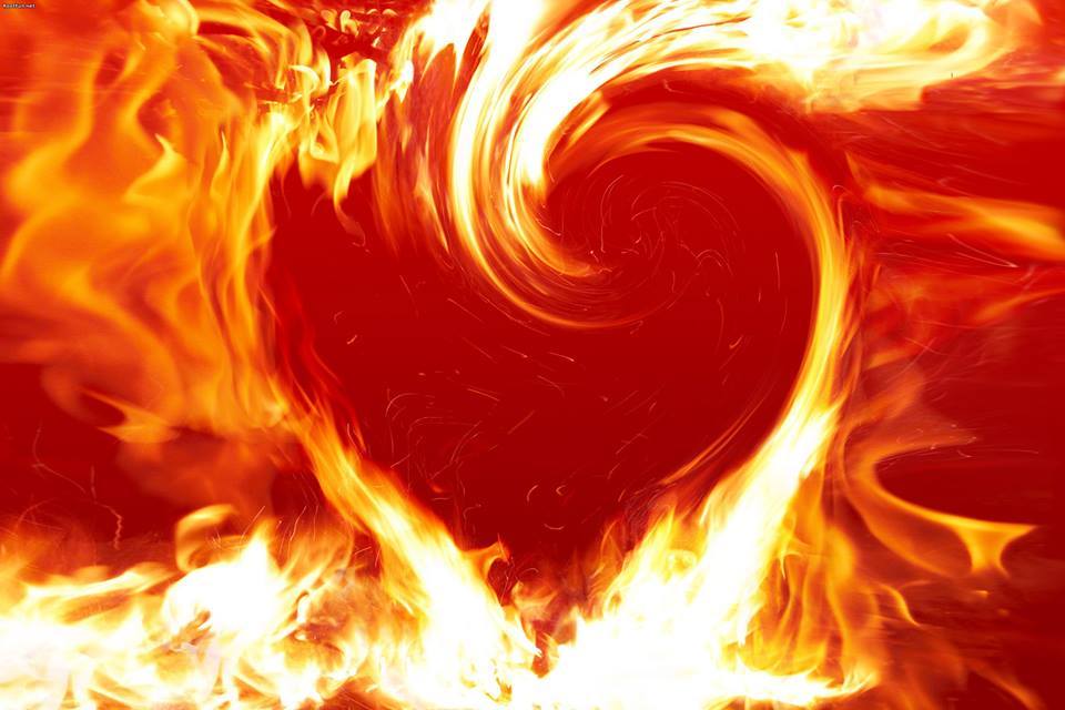 Abstract fire heart