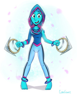 atiller-1: Meet the next member of my gemsona group, Turquoise! Like the others, she was made by @cubedcoconut  I love all your gemsonas, thanks for the commission!