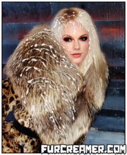 FCR Studio Log: She said she didn&rsquo;t have a lot of time, so we gave it to her rather swiftly. The big coyote fur collar held up pretty well under the strain of so many wads of nut butter. A few of the guys couldn&rsquo;t help but give blondie&rsquo;s