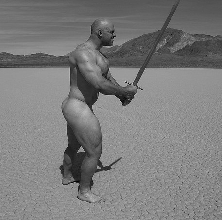 max14me:                    Gladiator Bull on a dry lake bed