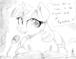 dufelbagofsafedraws:  There’s an ASMR general on /mlp/, which I did some pictures for after someone posted a really cute Twilight Sparkle roleplay.  