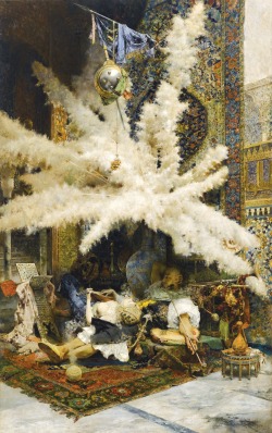 José Villegas Cordero (Spanish, 1844-1921), Siesta, 1874. Oil on canvas, 111 x 70 cm.