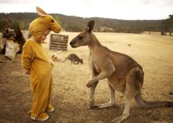 Mingling with the locals (Zoodoo Wildlife Park, Tasmania, Australia)