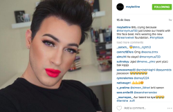 this-is-life-actually:  Is men in beauty ads the next step for the makeup industry? Recently Maybelline posted a photo of a beauty blogger on its Instagram - not uncommon. The difference: This blogger happened to be male. Manny Gutierrez joins a growing