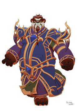 warchiefeny:Commission done for @actualpanda of his Pandaren Mage,   Xiong Chai Firebelly.