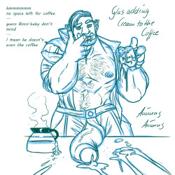 animas-animus:  30 min sketch of my OC Glas makin Coffee for me  (I hate Coffee and he know it) got inspired by Lollicock : http://www.y-gallery.net/user/lollicock/  http://www.y-gallery.net/user/animasanimus/ http://www.y-gallery.net/user/animasanimus/