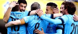 myheartis-blaugrana:  La Liga - round 25 UD Las Palmas - FC Barcelona (1:2) 6′ Suárez, 39′ Neymar 20/2/2016 (Estadio Gran Canaria; Las Palmas,Spain) 