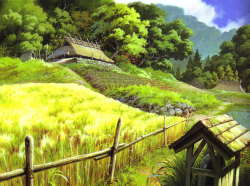 kei1753: Princess Mononoke background design. ／ STUDIO GHIBLIもののけ姫 ／ スタジオジブリ 