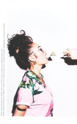 americanapparel:  The Floral Mid-Length Tie-Up Blouse featured in Vice Netherlands issue 5.